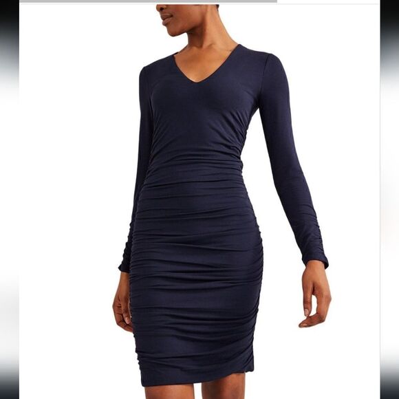 Boden Ruched Body Jersey Mini Dress - Picture 1 of 11